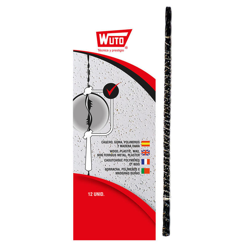 Pack De 3 Unidades - Sierra De Marqueteria Para Madera, Espiral 1/13cm 50,8tpi (Blister 12 Unid.) Wuto