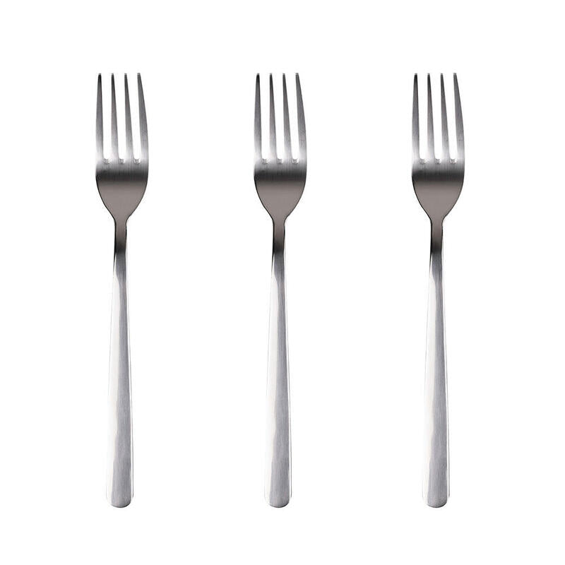 Pack De 3 Unidades - Tenedor De Acero Inoxidable Reciclado Brillo Earth, Blister 3 Uds