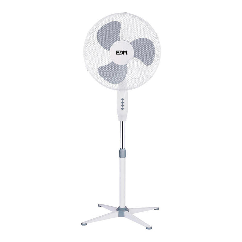 Ventilador Pack De 3 Unidades De Pie. Color Blanco. Potencia: 45w Aspas: Ø40cm Altura Regulable 105-125cm Edm