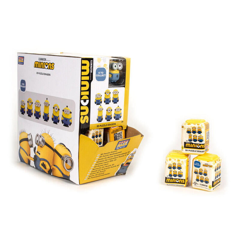 Pack De 30 Unidades - Figura Puzzle 3d Borrador Minions