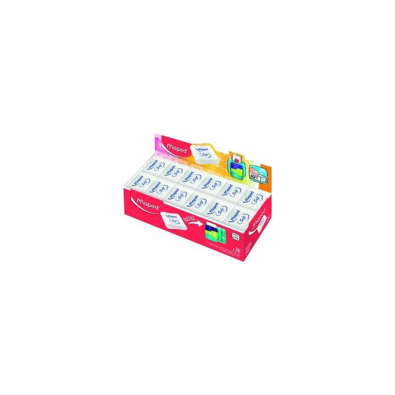 Pack De 36 Unidades Maped Goma Essential Soft Recambio De Afilaborra Connect