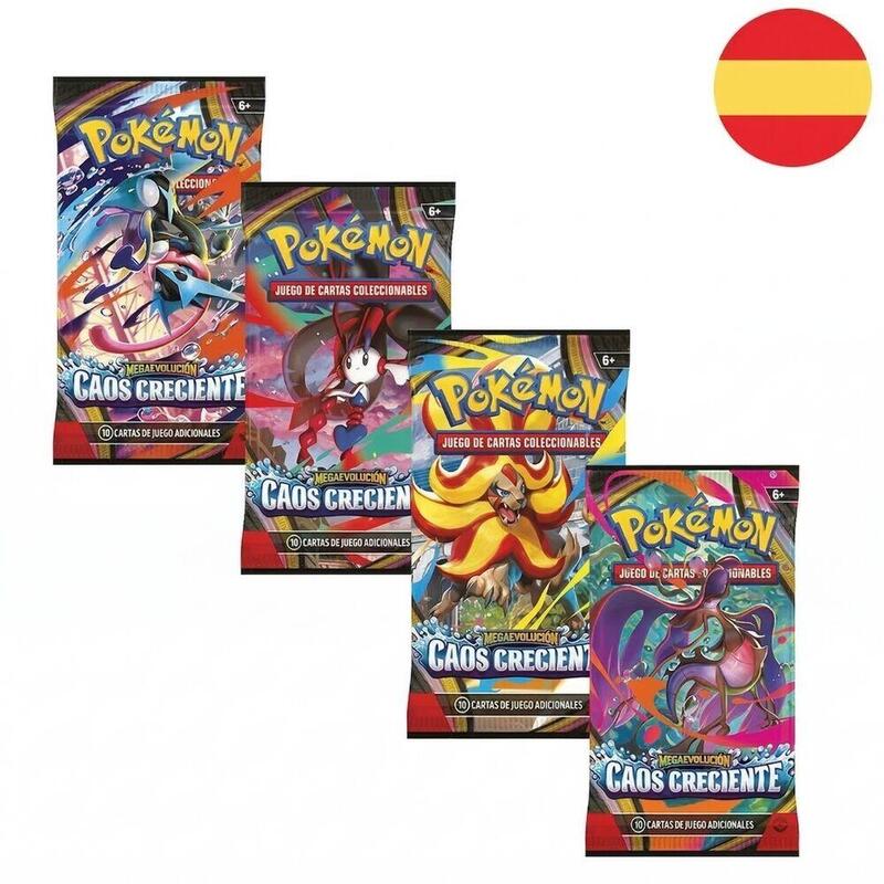 Pack De 36 Unidades - Sobre Cartas Caos Creciente Megaevolucion Pokemon Español