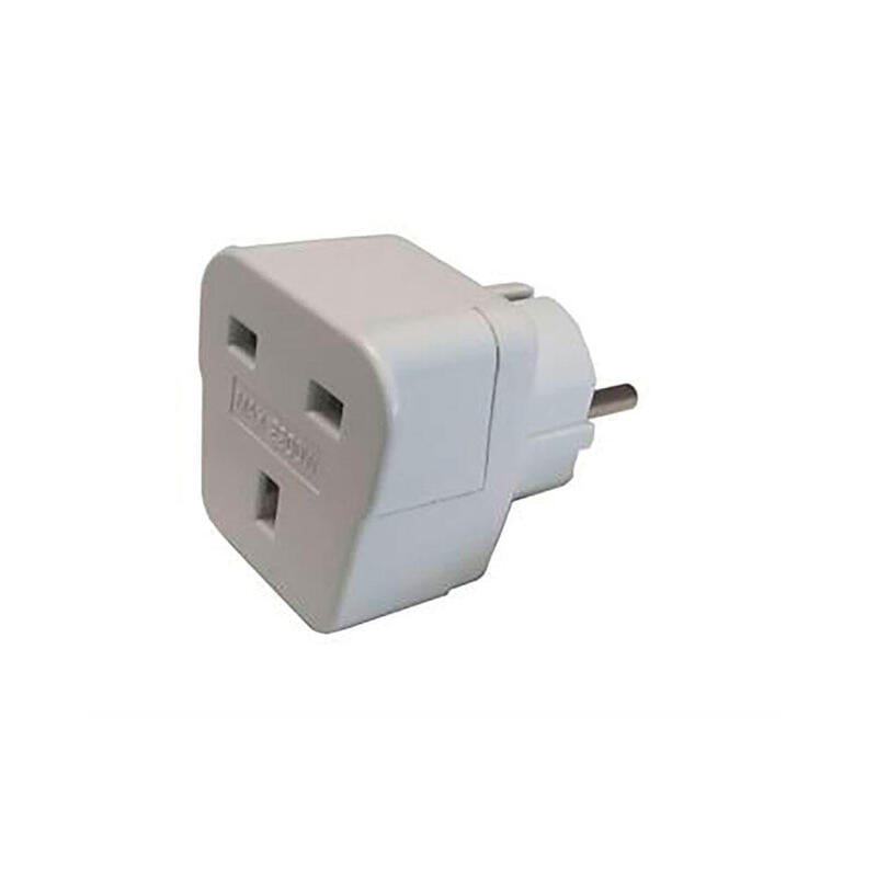 Pack De 4 Unidades - Adaptador Reino Unido A Europeo 13 A 250 V Blanco (Retractilado)