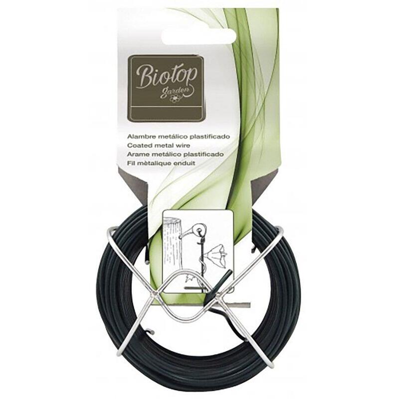 Pack De 4 Unidades - Alambre Metálico Plastificado Verde, Ø2 Mm X 15 M