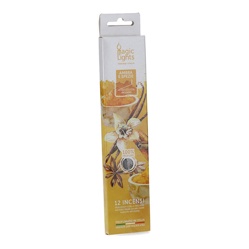 Pack De 4 Unidades - Barritas De Incienso 12 Unidades Ambar Y Palo Santo