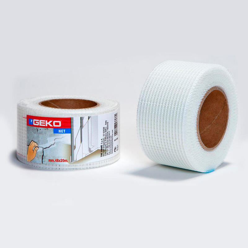 Pack De 4 Unidades - Cinta Adhesiva Tapagrietas 20m X 48mm Para Grandes Grietas Y Juntar Paneles Yeso Geko