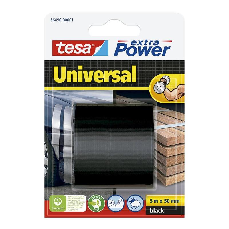 Pack De 4 Unidades - Cinta Americana Extra Power Universal Negra, 50 Mm X 5 M