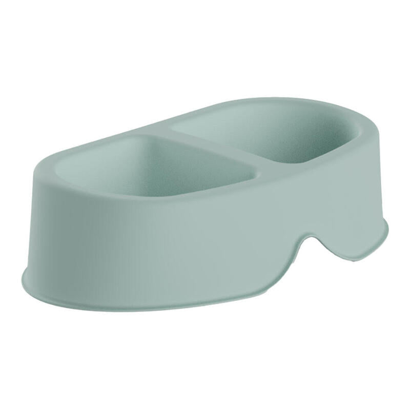 Pack De 4 Unidades - Comedero Doble De Capacidad 0,5 Y 0,5l Color Menta 20138 Men Plastiken