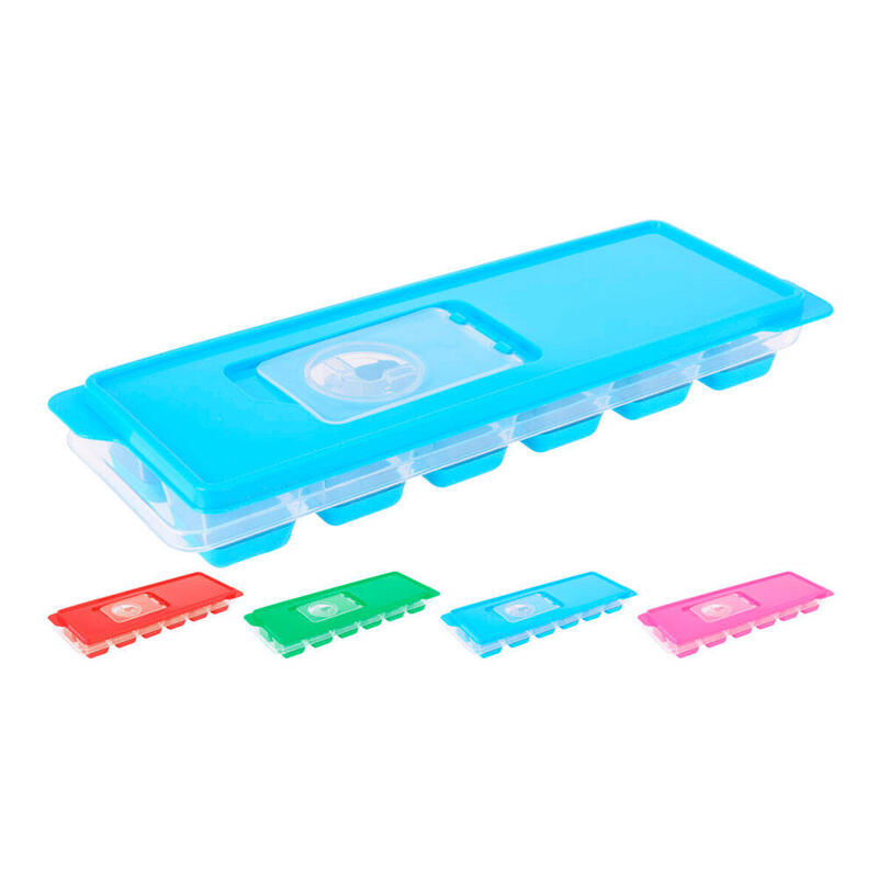 Pack De 4 Unidades - Cubitera Con Tapa En Polipropileno Colores Surtidos