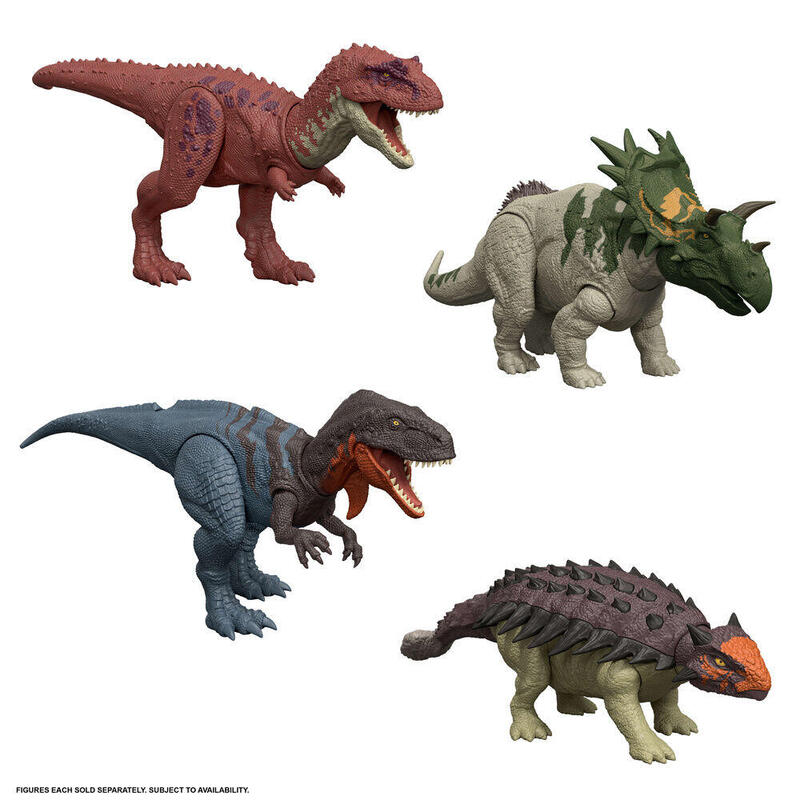 Pack De 4 Unidades - Dinosaurio Wild Roar Jurassic World Surtido