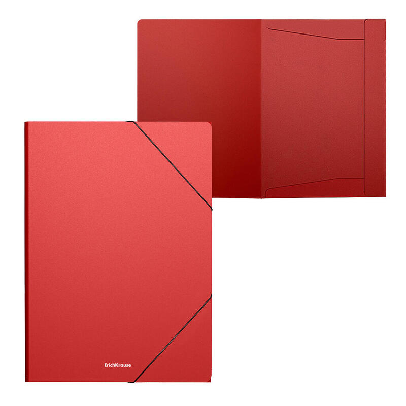 Pack De 4 Unidades Erichkrause Carpetas Solapas Matt Classic - A4 - Color Rojo