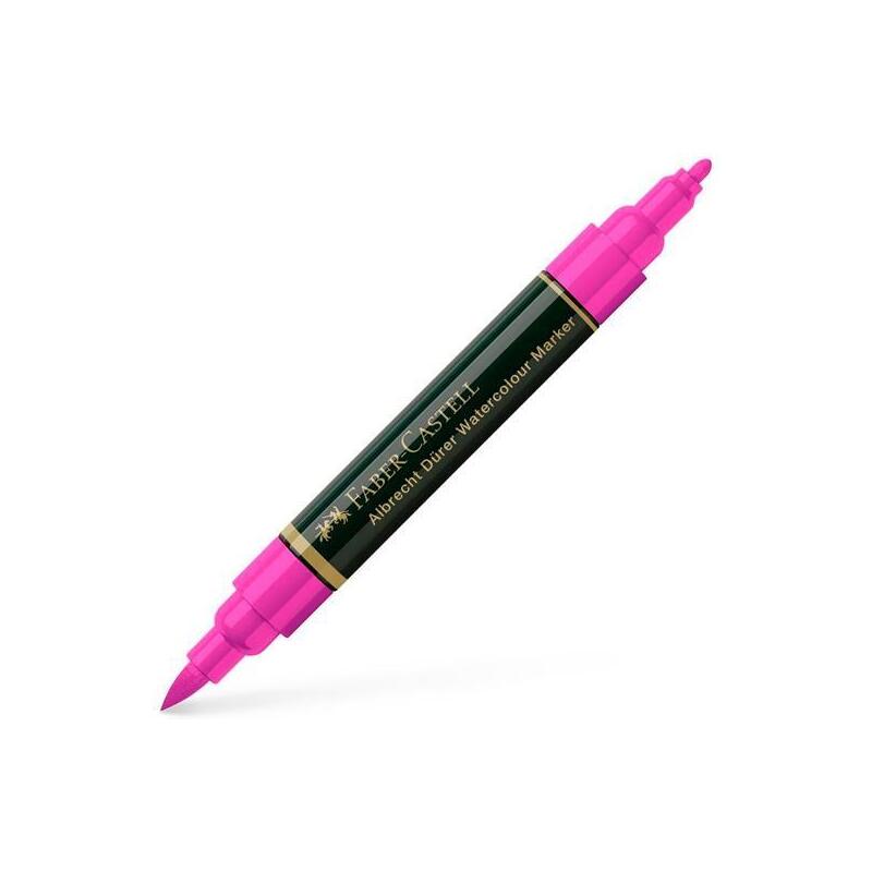 Pack De 4 Unidades Faber Castell Rotulador Dürer Watercolour Doble Punta Media/Pincel Rosa Púrpura Medio