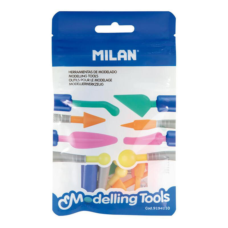 Pack De 4 Unidades - Herramientas De Modelado (2 Mangos + 8 Puntas) Milan