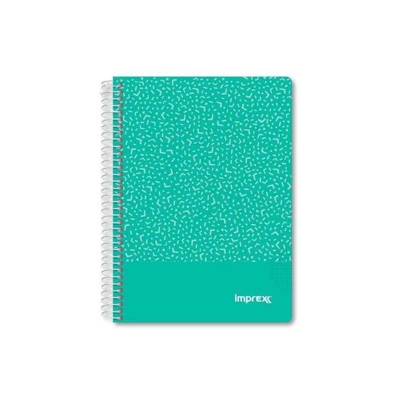 Pack De 4 Unidades Imprex Cuaderno Espiral Tapa Pp A5 80h 90gr 4x4 Verde