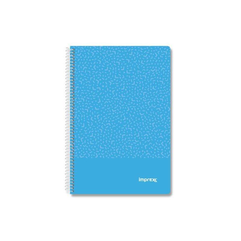 Pack De 4 Unidades Imprex Cuaderno Espiral Tapa Pp Folio 80h 90gr 4x4 Azul