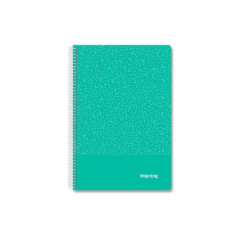 Pack De 4 Unidades Imprex Cuaderno Espiral Tapa Pp Folio 80h 90gr 4x4 Verde