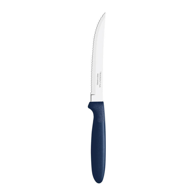 Pack De 4 Unidades - Juego De Cuchillos Para Asado 3 Piezas Ipanema Azul 21,3cm Tramontina