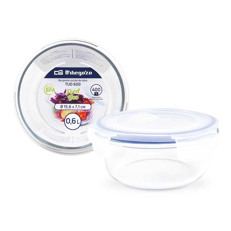 Pack De 4 Unidades Orbegozo Tud Serie - Recipientes De Vidrio Para Cocina Resistente A Altas Temperaturas Y Caidas