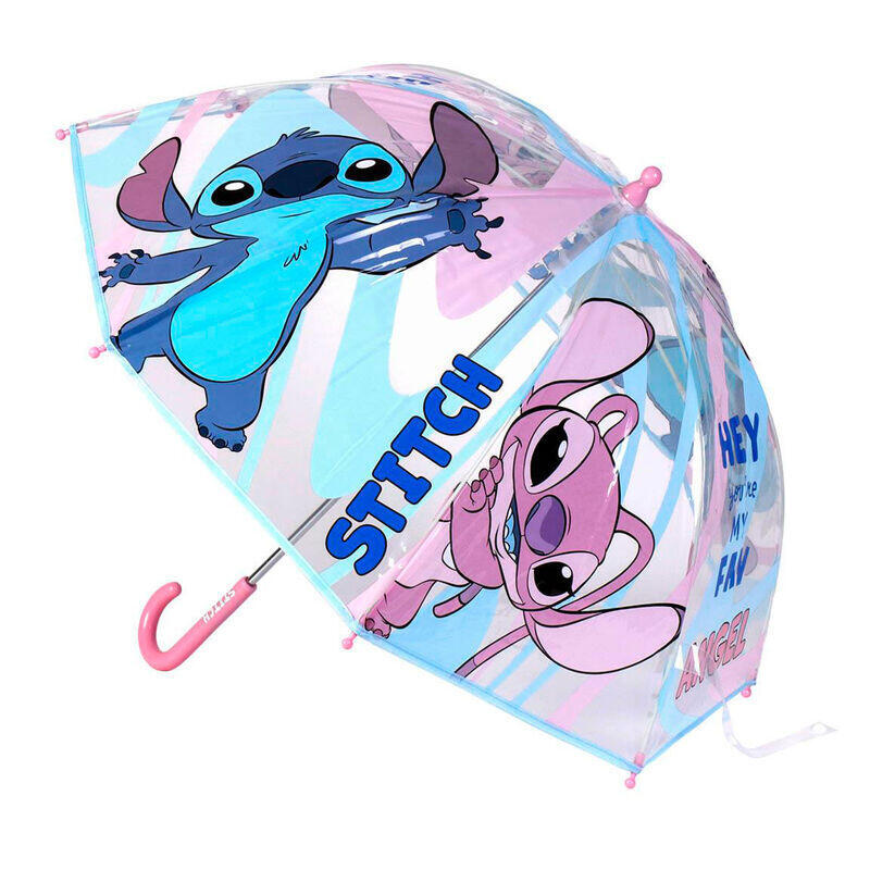 Pack De 4 Unidades - Paraguas Manual Burbuja Stitch Disney 45cm