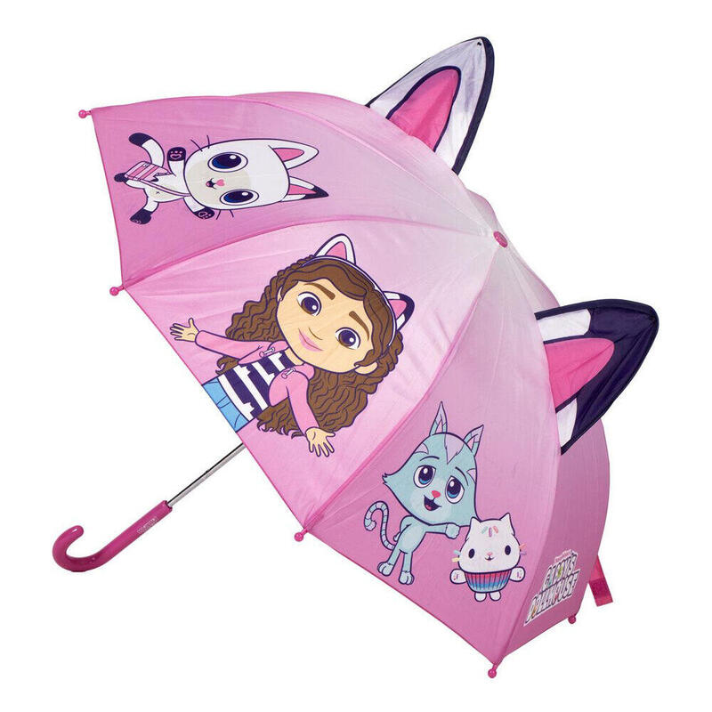 Pack De 4 Unidades - Paraguas Manual La Casa De Muñecas De Gabby 45cm