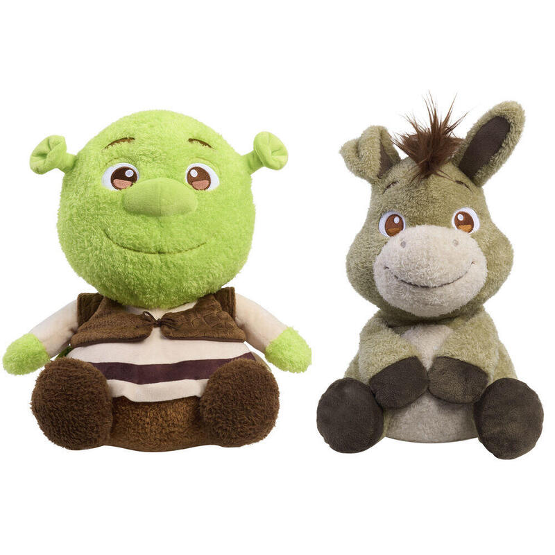 Pack De 4 Unidades - Peluche Comfeez Shrek Y Asno Sherk 30cm Surtido