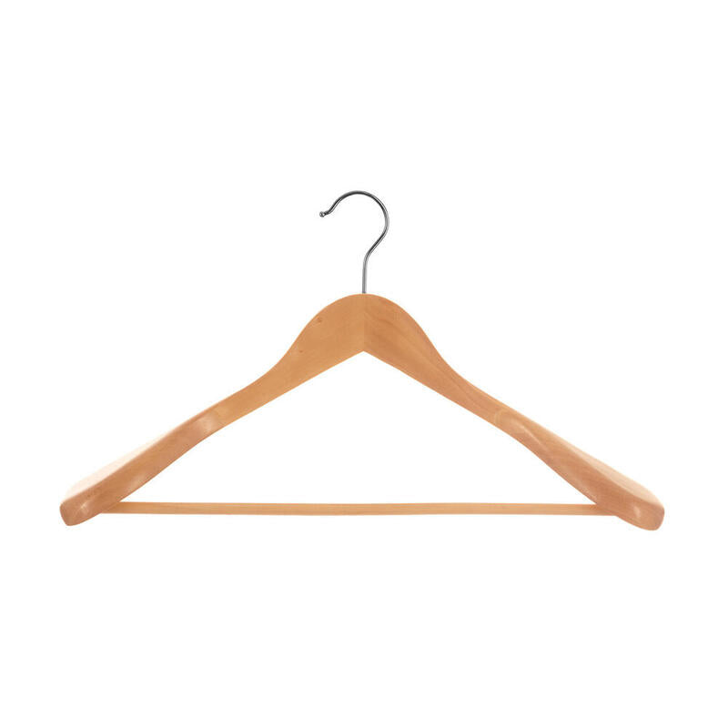 Pack De 4 Unidades - Percha De Madera Para Chaquetas 45x23,5cm