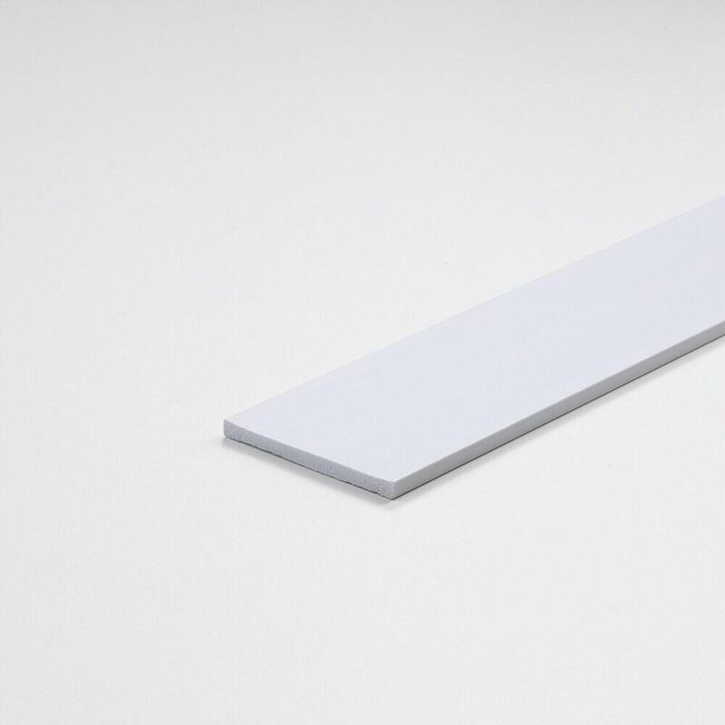 Pack De 4 Unidades - Perfil Bricolaje Pletina Pvc Blanco Satinado 1000 X 10 X 3 Mm
