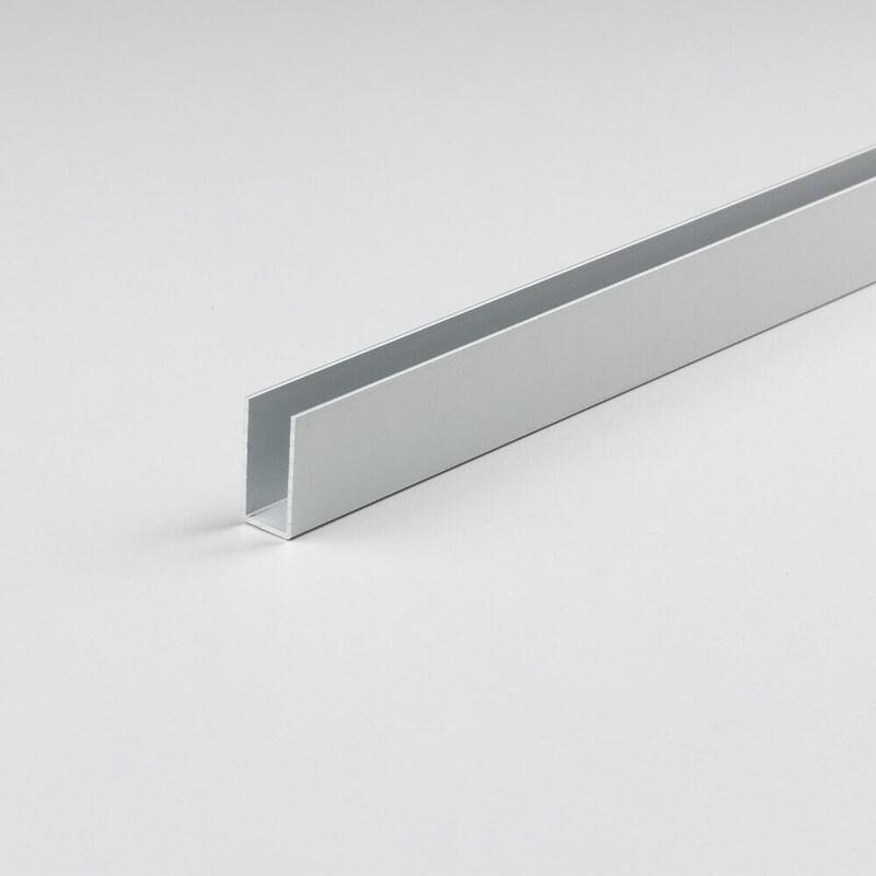 Pack De 4 Unidades - Perfil Bricolaje U Aluminio Anodizado 1000 X 8 X 8 Mm