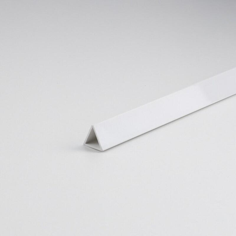 Pack De 4 Unidades - Perfil Junquillo Triangular Pvc Blanco 1000 X Ø12 Mm