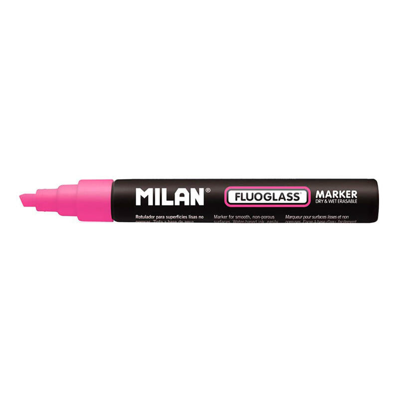 Pack De 4 Unidades - Rotulador Borrables Fluoglass 2 - 4 Mm Rosa En Blister