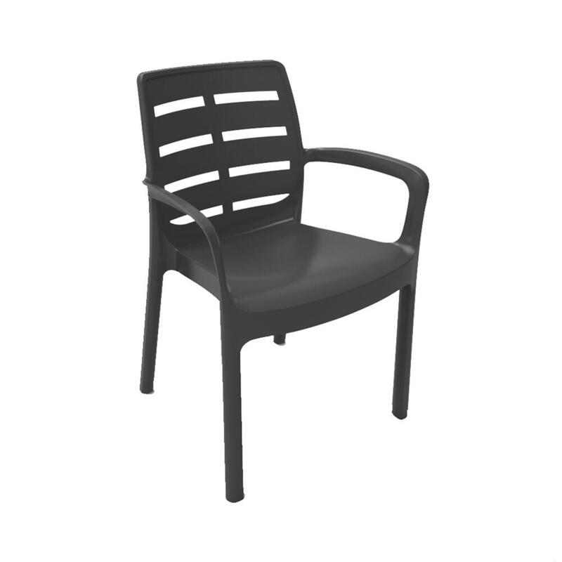 Pack De 4 Unidades - Silla Borneo Color Negro Apilable