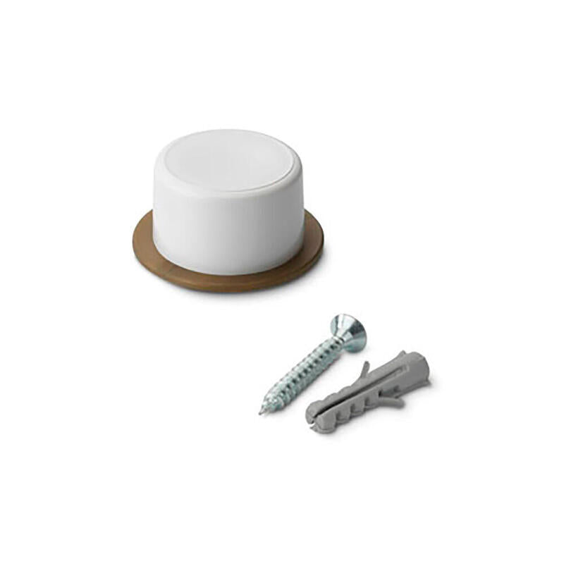 Pack De 4 Unidades - Tope De Puerta Con Tornillo Blanco (Blister 2 Unid.) Inofix