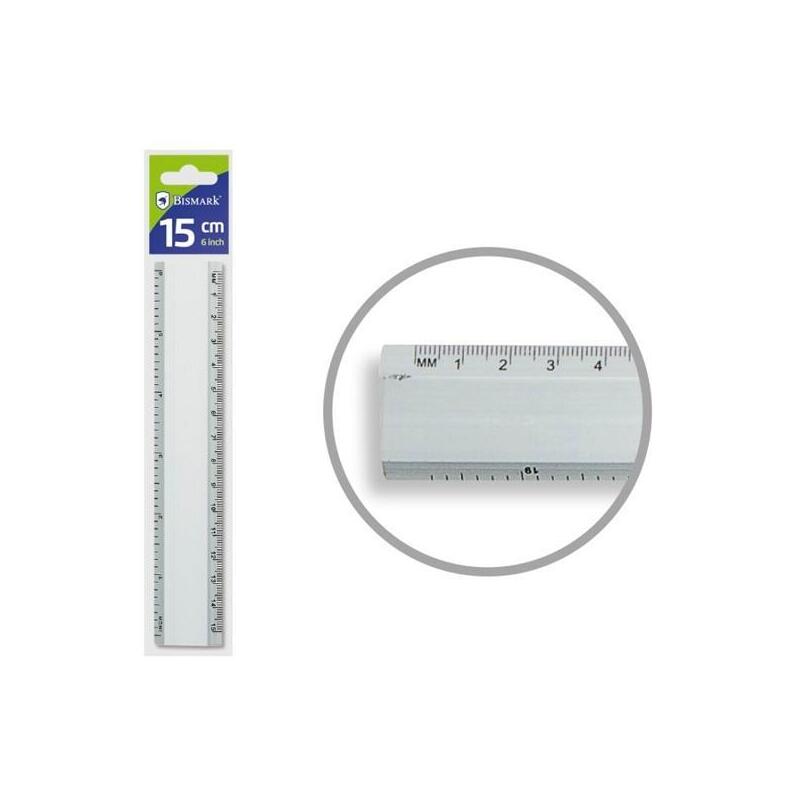 Pack De 40 Unidades Bismark Regla Aluminio 15cm