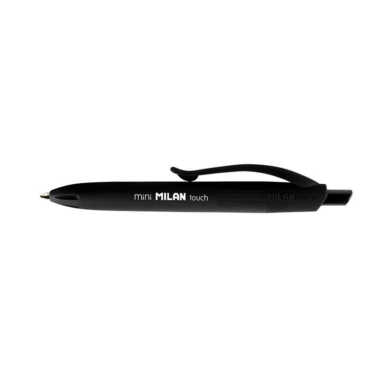 Pack De 40 Unidades Milan P1 Touch Mini Boligrafo De Bola Retractil Negro