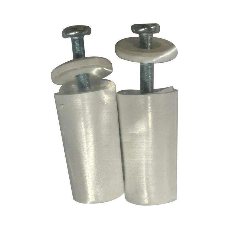Pack De 5 Unidades - 2 Topes Para Persiana Blanco 40mm Largo En Blíster