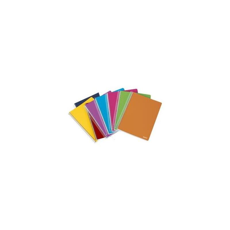 Pack De 5 Unidades Ancor Classic Stripes Cuaderno Espiral Tamaño Folio Pautado Horizontal - 80 Hojas 90gr - Tapa De