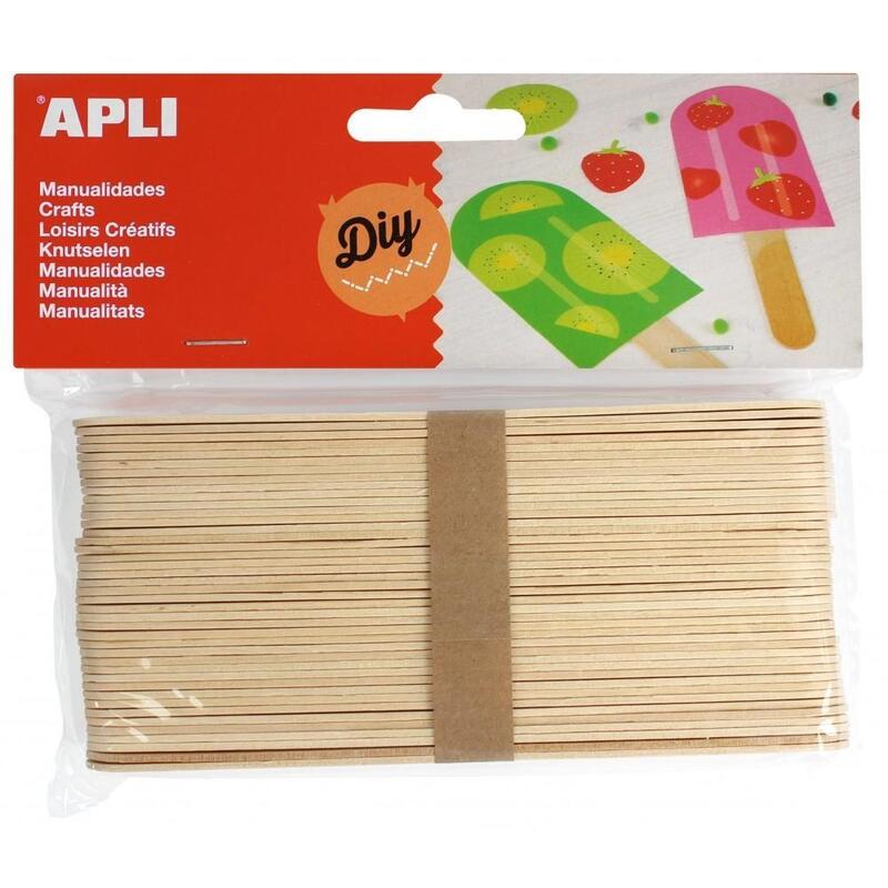 Pack De 5 Unidades Apli Palo De Polo 150x18mm Color Madera Natural -40u-