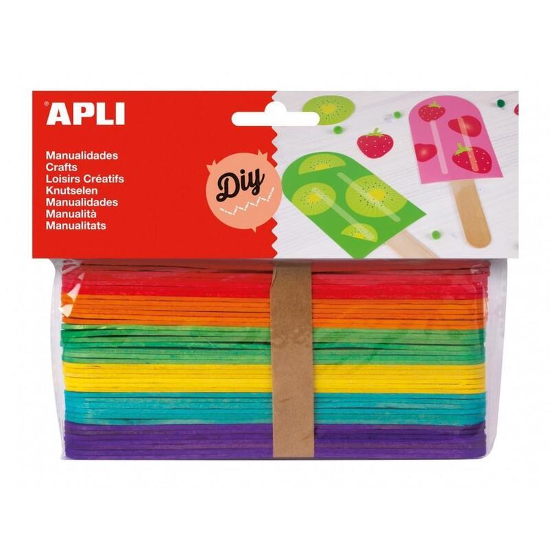 Pack De 5 Unidades Apli Palo De Polo 150x18mm Colores Surtidos -40u-