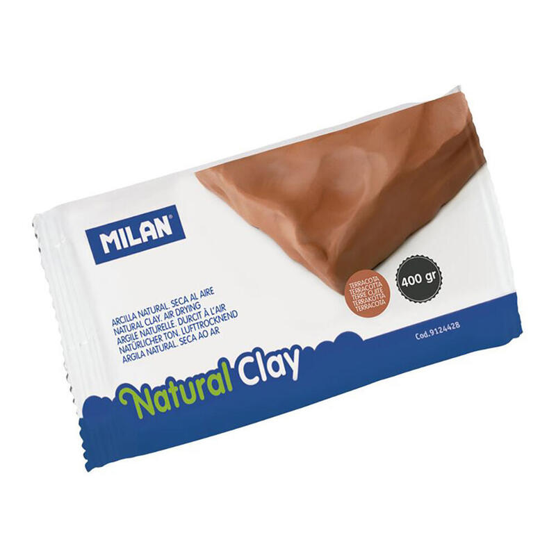 Pack De 5 Unidades - Arcilla Natural 400g, Secado Al Aire Color Terracota Milan