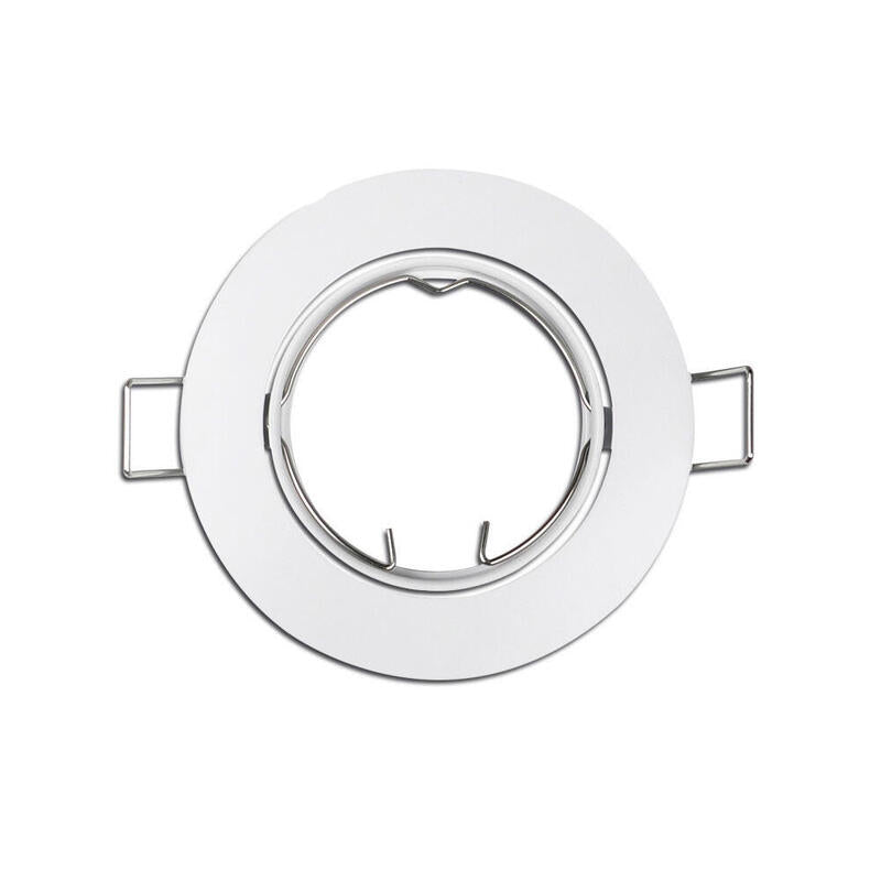 Pack De 5 Unidades - Aro Halogeno Metalico. Oscilante. Color Blanco. Ø8,4cm Edm