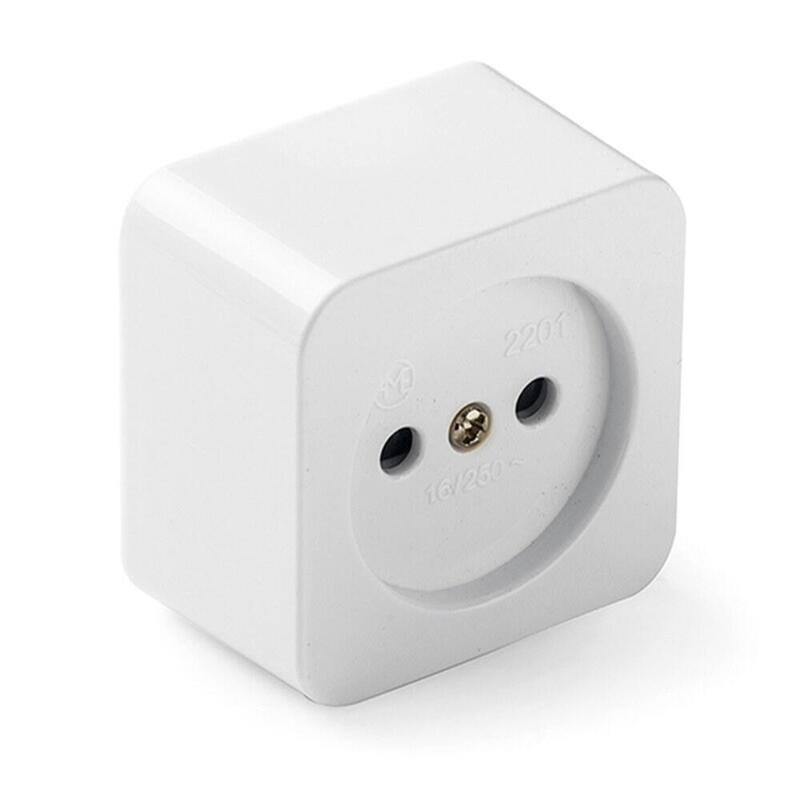 Pack De 5 Unidades - Base De Superficie Cuadrada 16a 250 V, Blanca