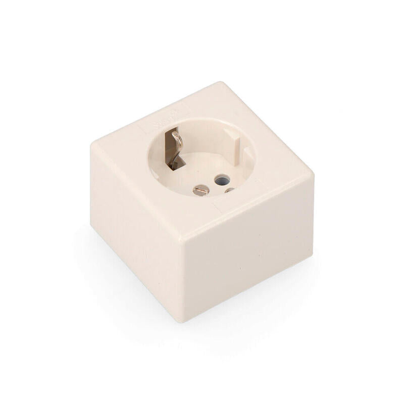 Pack De 5 Unidades - Base De Superficie T/Tl Tipo F 4,8 Mm 10/16 A Cuadrada Blanca, Envasada