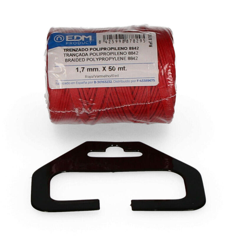 Pack De 5 Unidades - Bobina Trenzada Polipropileno 8842 50m Rojo Edm