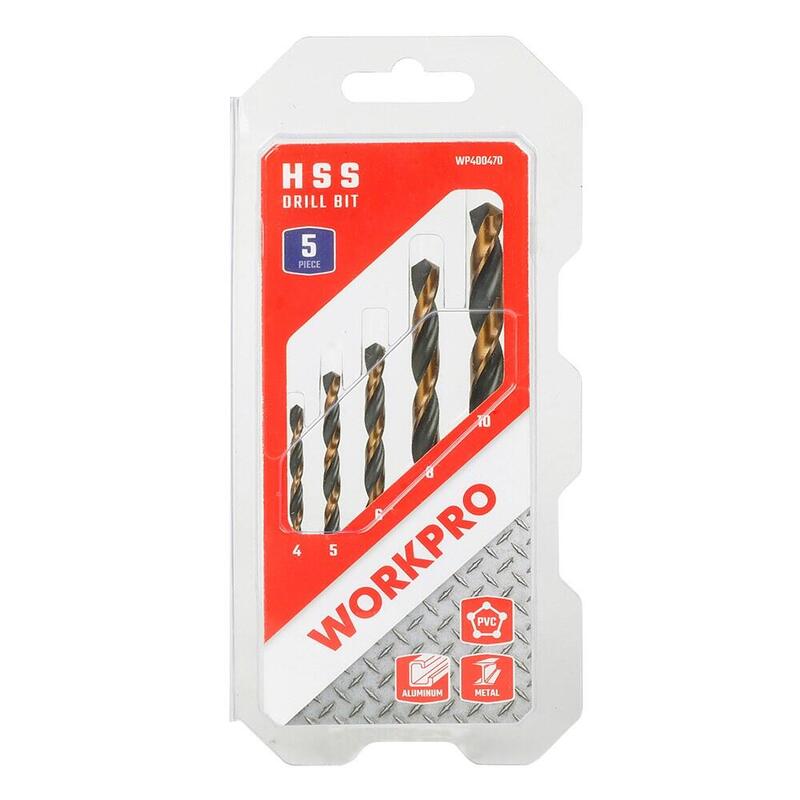 Pack De 5 Unidades - Brocas Para Metal Hss4241 Laminadas, Juego 5 Piezas, Ø4,00 - Ø10,00 Mm