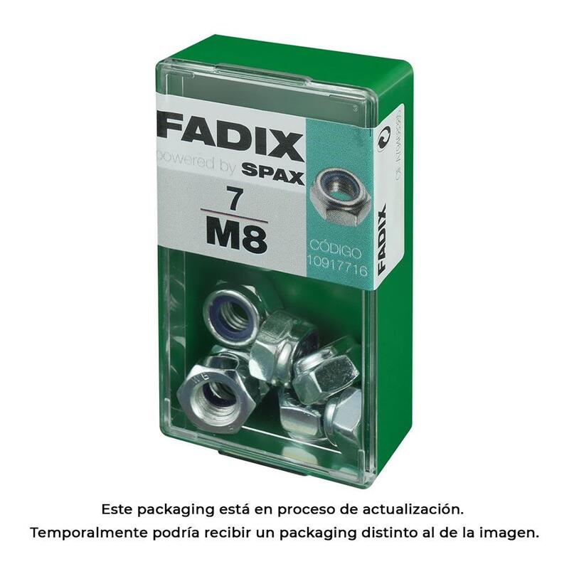 Pack De 5 Unidades - Caja S 7 Unid. Tuerca Con Autofreno Cinc M 8 Fadix
