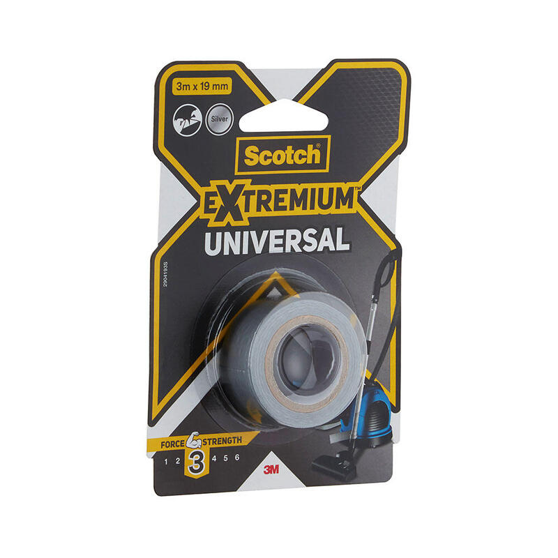 Pack De 5 Unidades - Cinta Americana Extremium 3, Universal, 3 M X 19 Mm, Gris