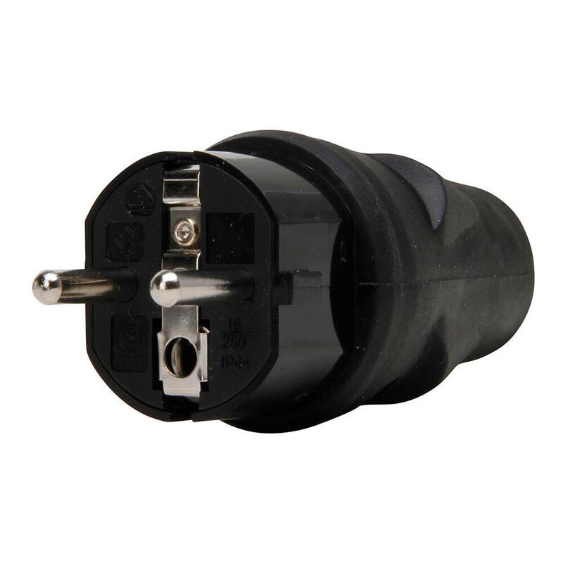 Pack De 5 Unidades - Clavija 2p+T 16a 250 V, Ip20, Negra, Máx. 3 X 1,5 Mm²