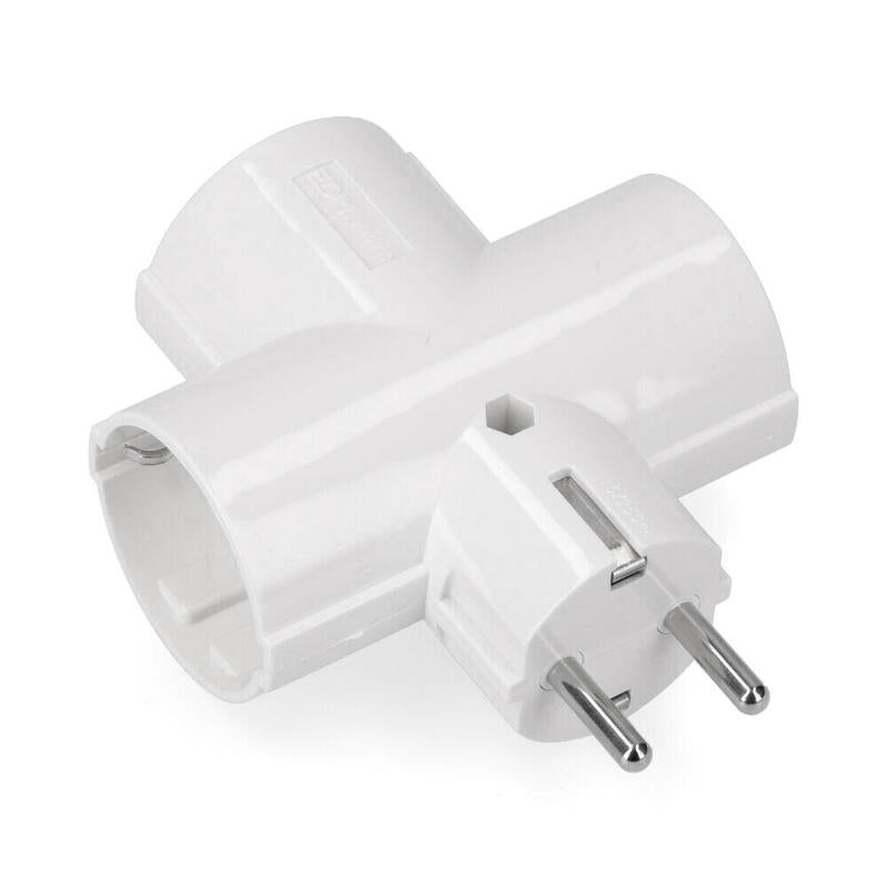 Pack De 5 Unidades - Clavija Triple Con Baquelita Envasada T/Tl 16a 250v Edm