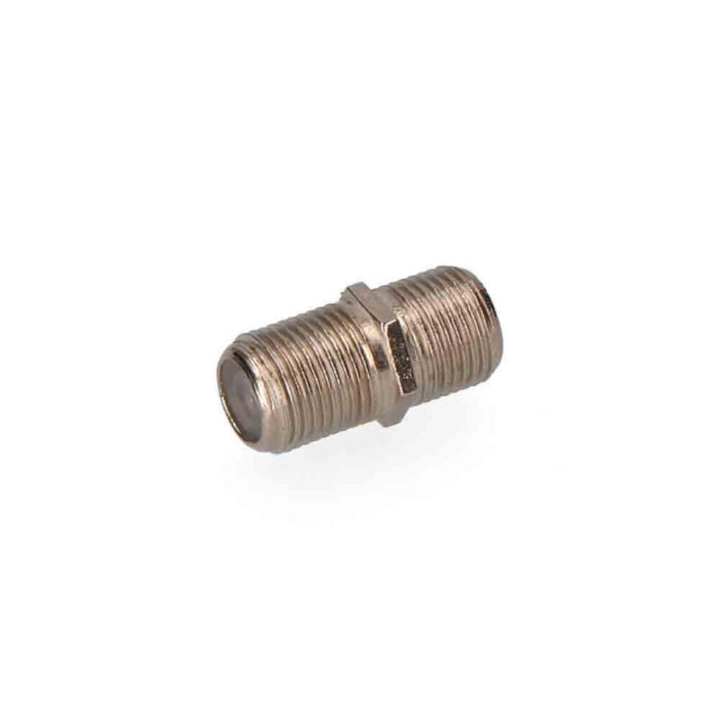 Pack De 5 Unidades - Conector Empalmador "F" Macho-Macho Parabolica Envasado Edm