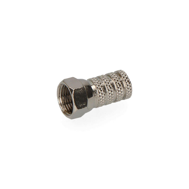 Pack De 5 Unidades - Conector "F" Macho Parabolica Metalico. Calidad Supra Envasado